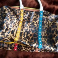 Дамска голяма чанта- сак . Еко кожа . Леопард, снимка 2 - Чанти - 14937243