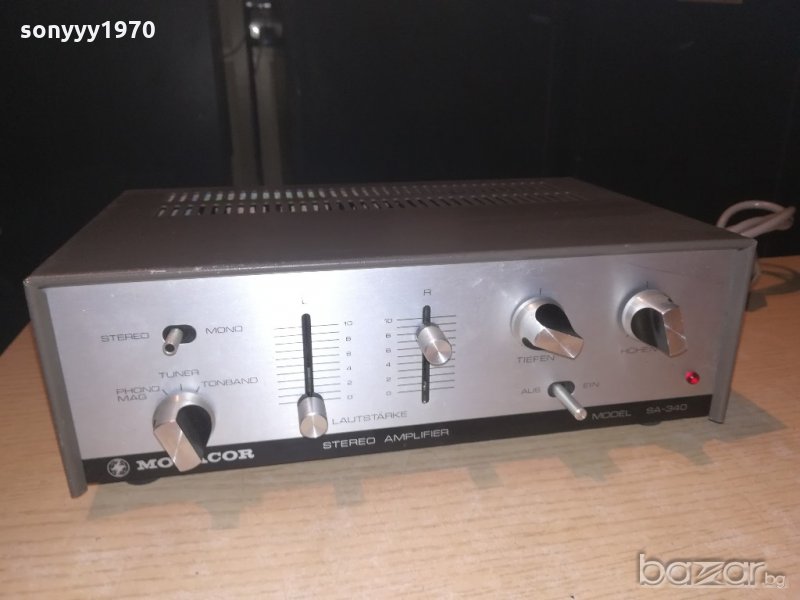 monacor stereo amplifier-внос швеицария, снимка 1