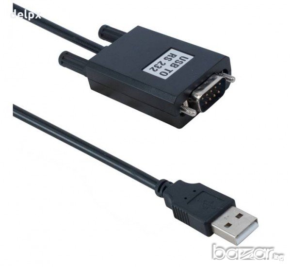 Кабел с конвертор RS232 9pin(м)/USB-A 2.0(м) 1m, снимка 1