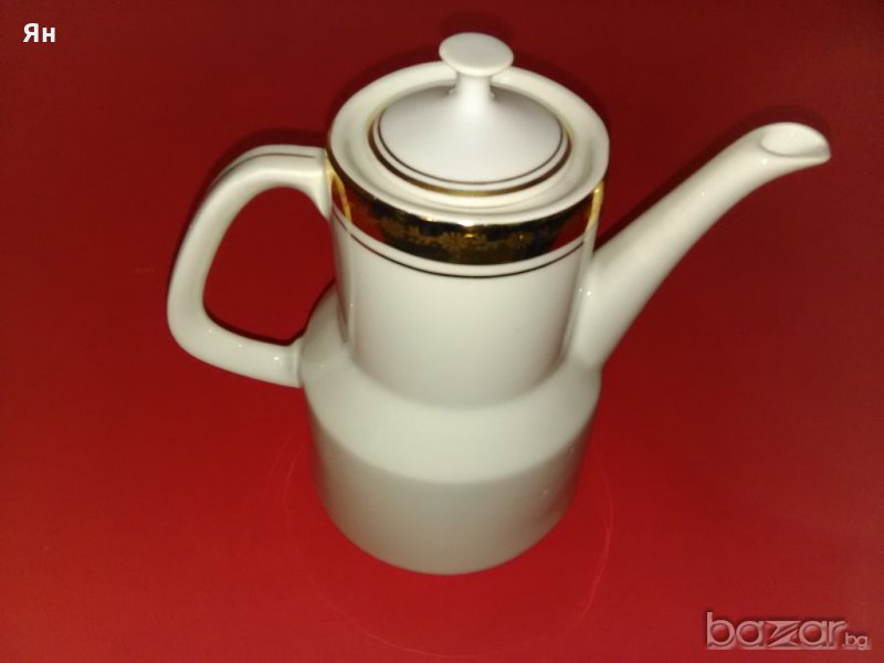 Красив Стар Ретро Чайник от Качествен Български Порцелан, снимка 1