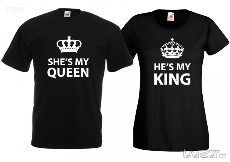 тениски за двоики "моят крал и моята кралица" , снимка 1