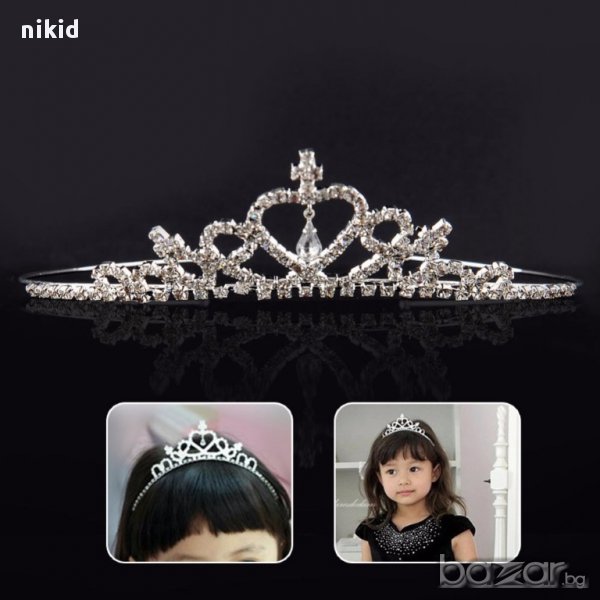 Принцеска детска дамска корона диадема за коса глава , снимка 1