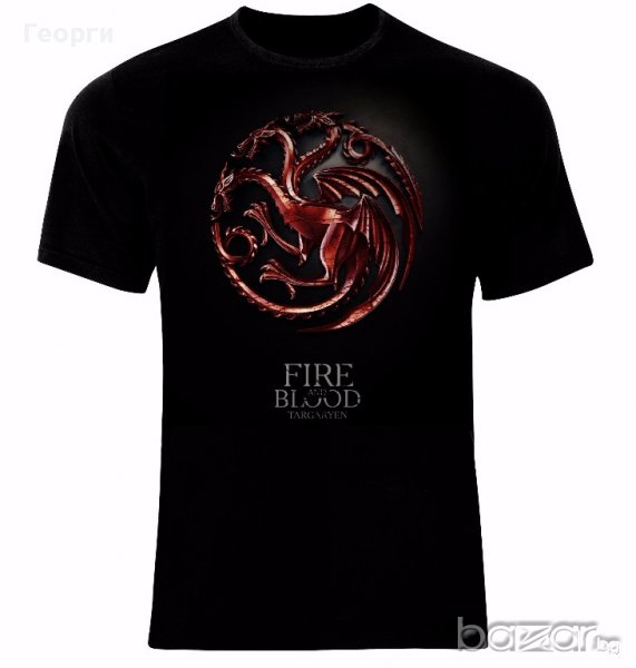 Игра на Тронове Game Of Thrones Fire and Blood Targaryen Тениска Мъжка/Дамска S до 2XL, снимка 1