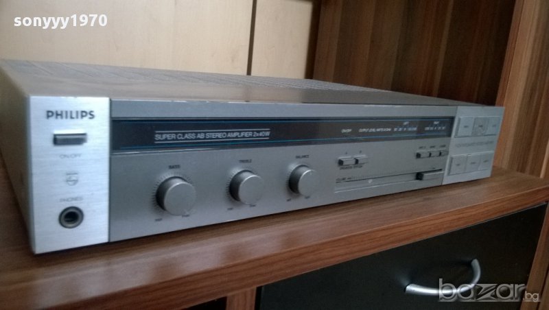 ★ █▬█ 0 ▀█▀ ★ philips f4234/00-stereo amplifier-230w-made in belgium-внос швеицария, снимка 1