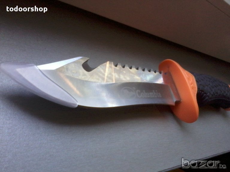 Ловен нож от високовъглеродна стомана и полимерна дръжка , снимка 1