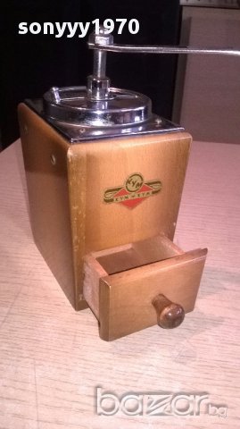 Kym=kym-красива ретро мелница-17х11х8см-внос швеицария, снимка 10 - Антикварни и старинни предмети - 18137449