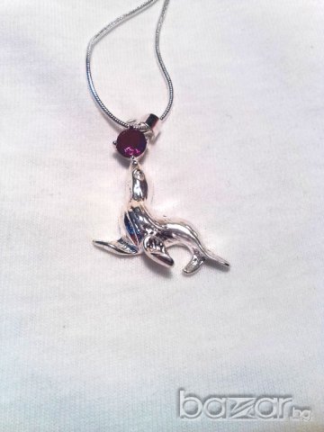 Посребрен гердан морж НОВ НАЛИЧЕН, снимка 1