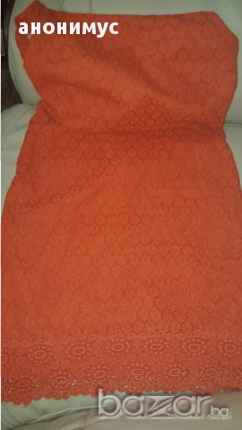 Дантелена рокля в оранж, снимка 3 - Рокли - 15090460