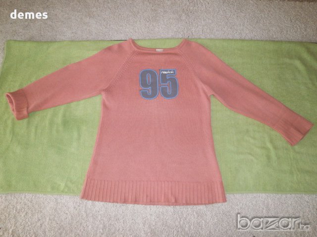 Блуза Rеевок цвят корал със 7/8 ръкав размер М , снимка 1 - Блузи с дълъг ръкав и пуловери - 17397779