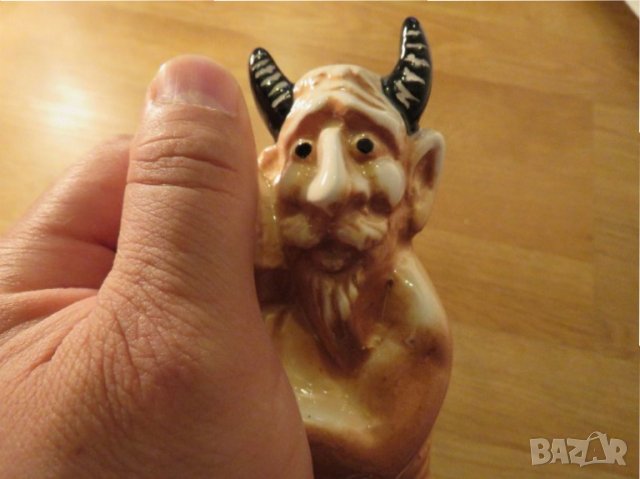 Старинна статуя на дяволче с големи заложби, фалос, полов член, еротика  - изкушение  18+ 