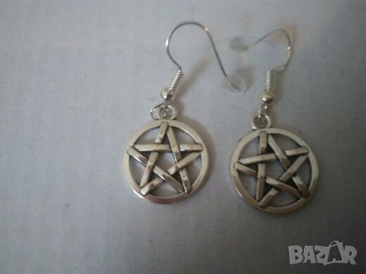 Енергийни обеци с пентаграм за защита, снимка 3 - Обеци - 22871717