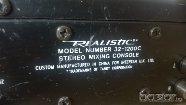 realistic-32-1200c-stereo mixing console-внос англия, снимка 13 - Ресийвъри, усилватели, смесителни пултове - 8101209