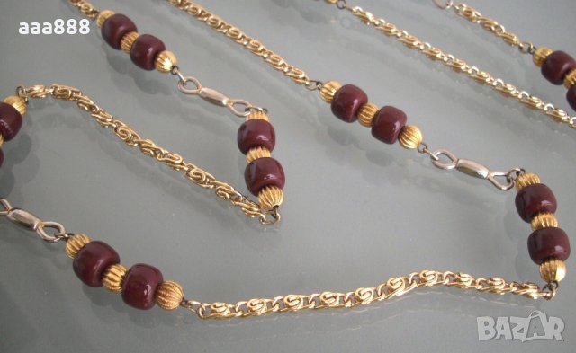 Гердан огърлица колие керамика и метал, снимка 5 - Колиета, медальони, синджири - 23647537