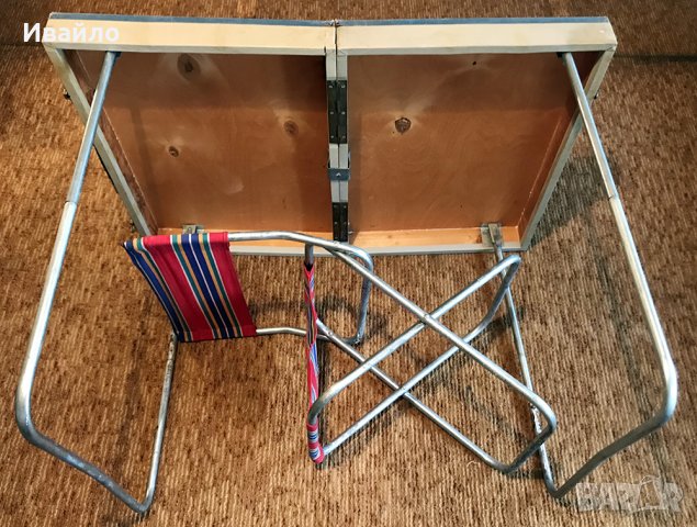 Сгъваем къмпинг сет: маса със стол за пикник (куфар), снимка 1 - Къмпинг мебели - 22124236
