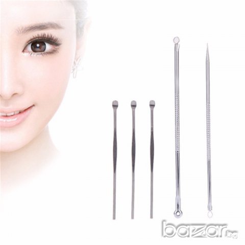 Комплекти инструменти за лице от-акне,камедони,чер.точки,ушна кал и др, снимка 7 - Козметика за лице - 15650201