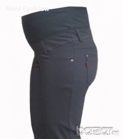 Панталон за макси дами и бременни 01272 в сиво , снимка 4 - Дрехи за бременни - 9260621