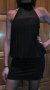 Къса черна рокля от трико с допълнителен воал ., снимка 1 - Рокли - 11088599