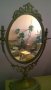 АНТИК-изящно антично огледало-масивно-мед/месинг-внос швеицария, снимка 8