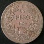1 песо 1933, Чили, снимка 1