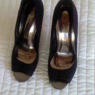 Нови Велурени Черни Обувки 39, снимка 2 - Дамски обувки на ток - 11206895