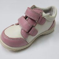 Спортни обувки естествена кожа Чипо бяло/розово, снимка 3 - Детски маратонки - 17523249