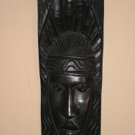 Африканска маска от монолитно абаносово дърво , снимка 1 - Антикварни и старинни предмети - 6908396