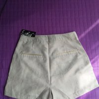 НАЛИЧНИ Сиви къси велурени панталонки размер С от Англия, снимка 3 - Панталони - 23226527