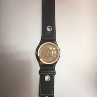 Стилен Ръчен часовник Унисекс черен, кафяв и бял, снимка 3 - Други - 21164381