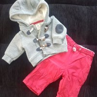 Гъзарски суитчър Carter's и червен панталон, снимка 1 - Бебешки блузки - 22194447