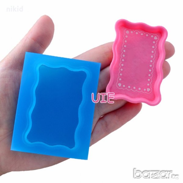 плато табла рамка табела правоъгълна  силиконов молд форма декорация торта фондан шоколад и др., снимка 1