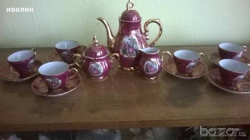 бароков сервиз за кафе от порцелан, снимка 1