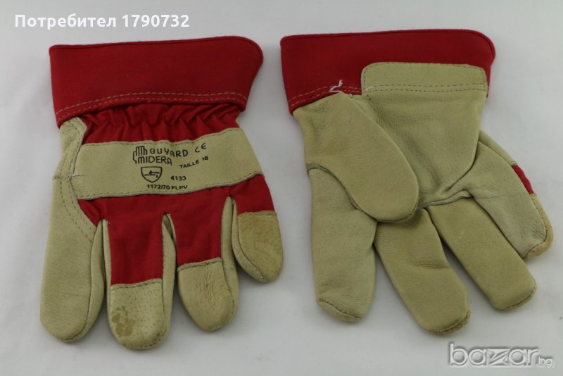 работни ръкавици Guyard Midera, оригинални, нови, френски, телешка кожа. Внос от Белгия. , снимка 1