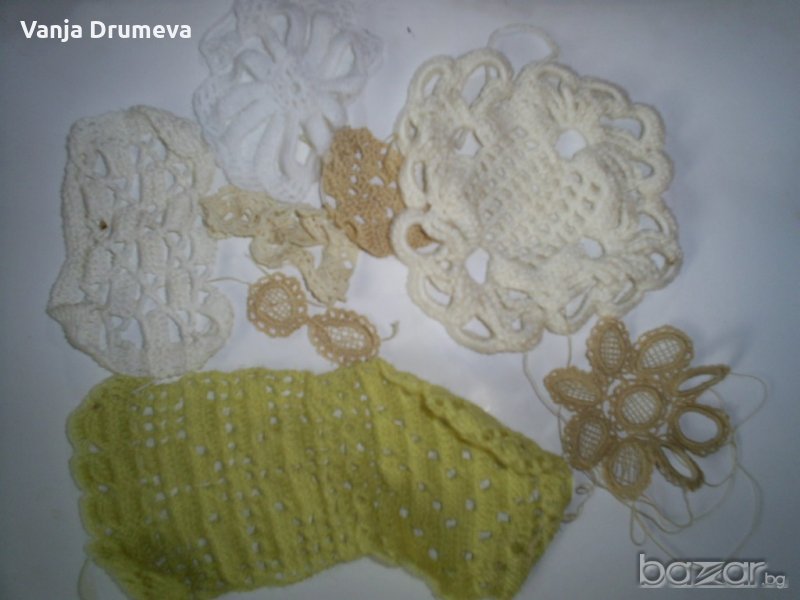 ръчно плетени дантели за пришиване към дънки или блузи, снимка 1