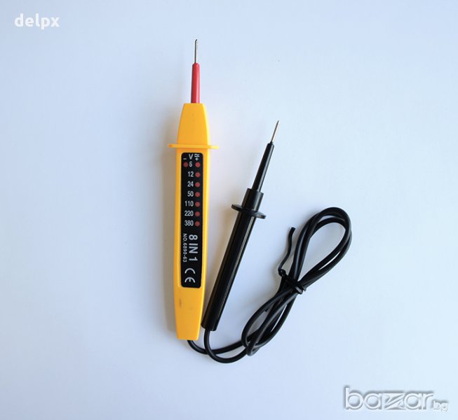 Тестер на напрежение 8в1 6-380VAC/VDC, снимка 1