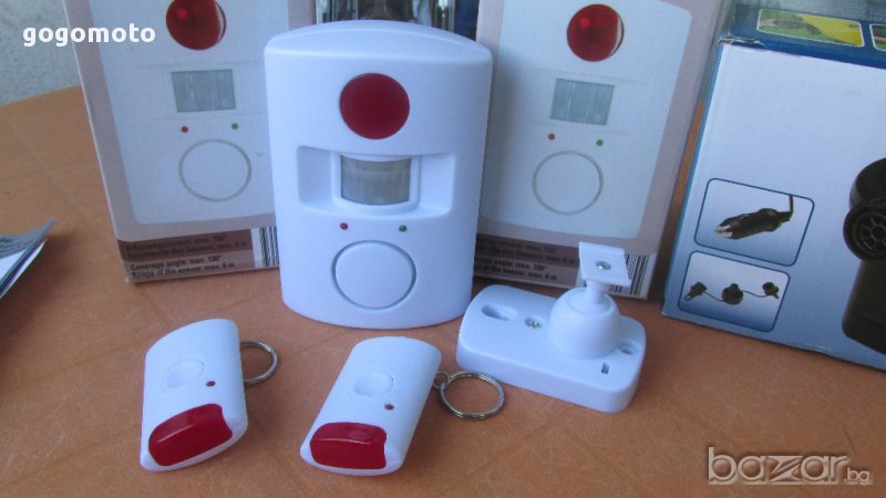 Аларма+ДИСТАНЦИОННО за офис гараж каравана вила балкон+дистанционни+сензор за движение+ PIR датчик, снимка 1