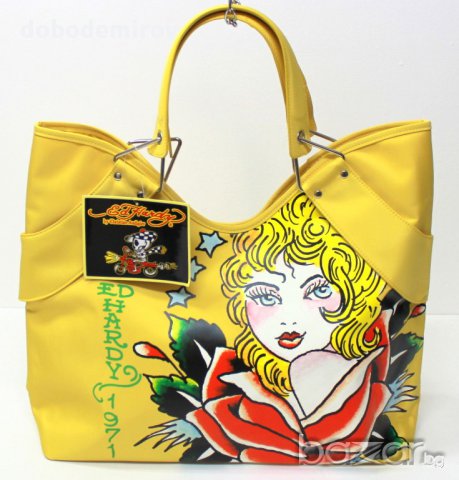 Нова дамска чанта  ED HARDY PARFUMS 'VERONICA' YELLOW оригинал , снимка 1
