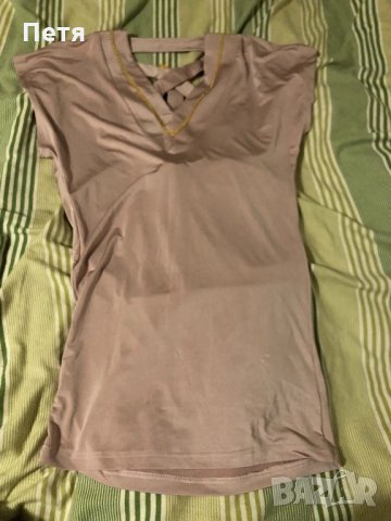 Дамска бежова рокля, снимка 1 - Рокли - 24844433