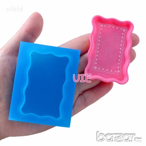 плато табла рамка табела правоъгълна  силиконов молд форма декорация торта фондан шоколад и др.