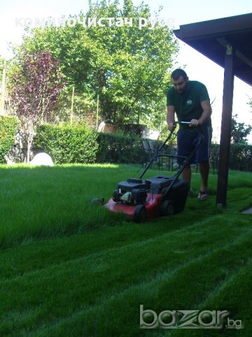 Почистване на дворове и парцели. . Косене на трева