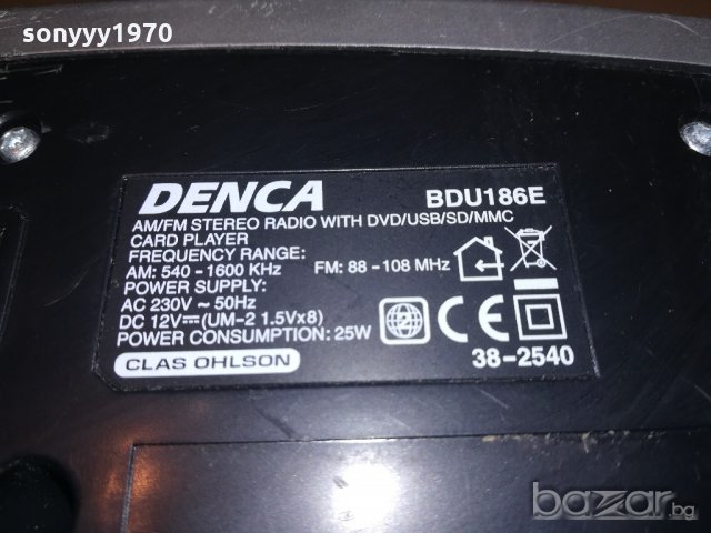 denca bdu186e dvd/usb/sd/mmc/tuner/amplifier-внос швеция, снимка 14 - Ресийвъри, усилватели, смесителни пултове - 20479067