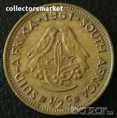 1/2 цент 1961, Южна Африка
