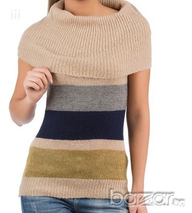 Плетена блуза без ръкав, снимка 1 - Блузи с дълъг ръкав и пуловери - 19927098