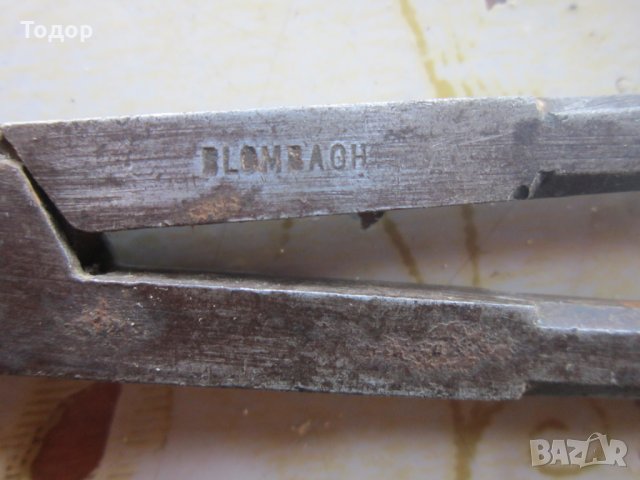 Уникален железен  занаятчийски пергел маркиран 19 век, снимка 5 - Други инструменти - 25591810