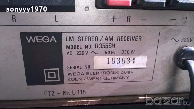 wega receiver 350w-w.germany-внос швеицария, снимка 11 - Ресийвъри, усилватели, смесителни пултове - 18930488