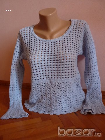 Плетена блузка, снимка 1 - Блузи с дълъг ръкав и пуловери - 10336593