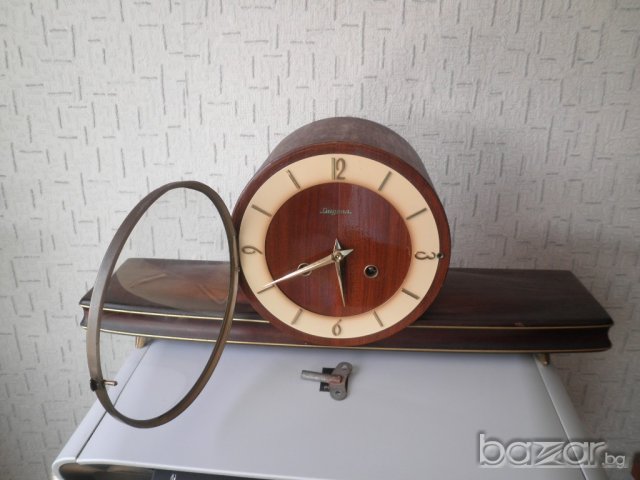 Стар механичен каминен часовник DUGENA, снимка 4 - Антикварни и старинни предмети - 18778271
