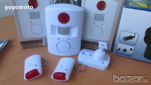 Аларма+ДИСТАНЦИОННО за офис гараж каравана вила балкон+дистанционни+сензор за движение+ PIR датчик, снимка 1
