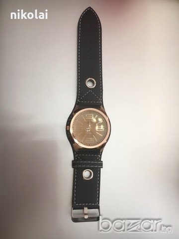 Стилен Ръчен часовник Унисекс черен, кафяв и бял, снимка 3 - Други - 21164381