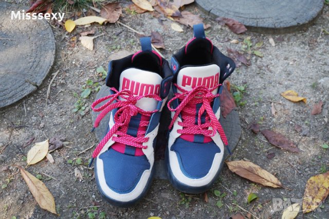 ПРОМО 🍊 PUMA № 37 🍊 Оригинални спортни обувки в тъмно синьо от ест. кожа нови с кутия, снимка 4 - Кецове - 22403373
