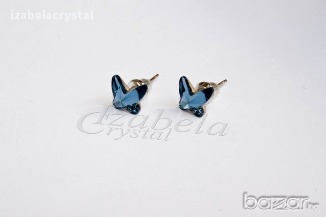  Сваровски Обеци "butterfly Lux" Swarovski, снимка 4 - Обеци - 10066953